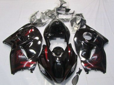 1997-2007 Red Glossy Black Suzuki GSXR 1300 Motorcycle Fairings