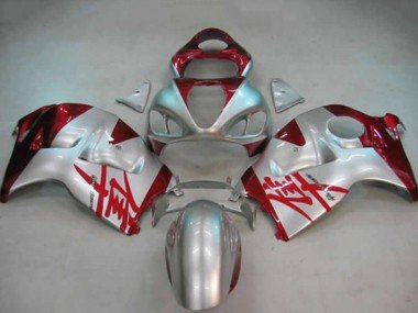 1997-2007 Silver Red Suzuki GSXR 1300 Motorcycle Fairings