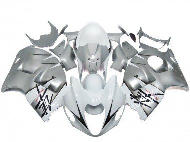 1997-2007 Silver White OEM Style Suzuki GSXR 1300 Motorcycle Fairings