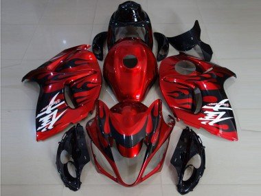 2008-2020 Red Black Flame Suzuki GSXR 1300 Motorcycle Fairings