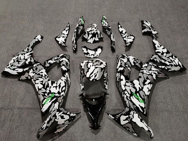 2008-2010 Camouflage Green Decals Kawasaki ZX10R Motorcycle Fairings