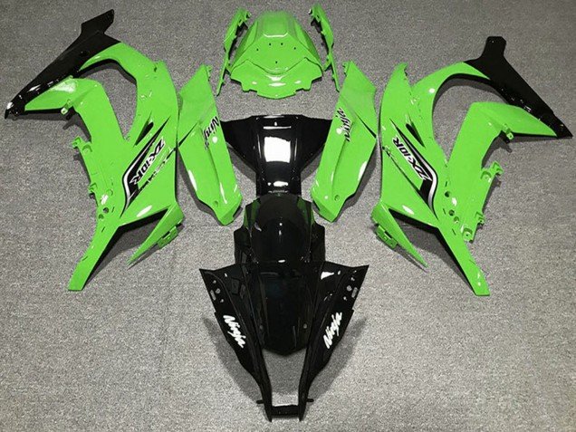 2011-2015 Green Glossy Black Kawasaki ZX10R Motorcycle Fairings