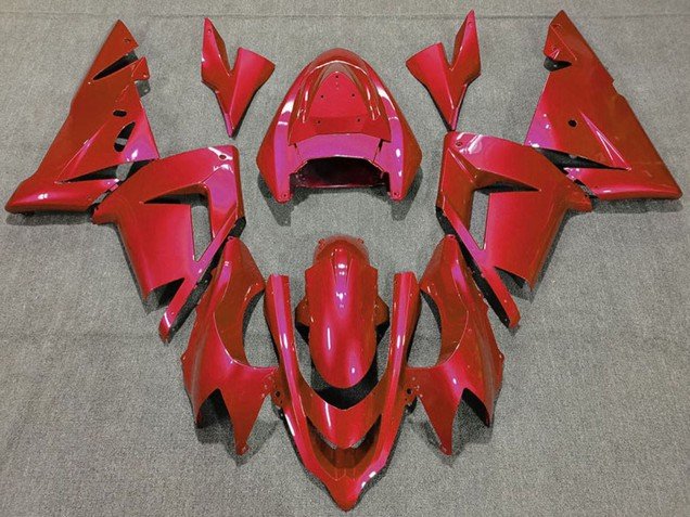 2004-2005 Glossy Red Kawasaki ZX10R Motorcycle Fairings