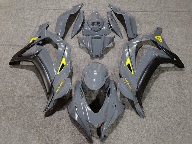 2016-2019 Nardo Grey Black Yellow Kawasaki ZX10R Motorcycle Fairings
