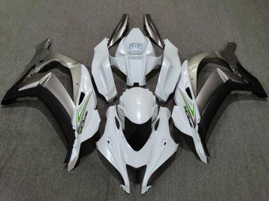 2016-2019 Pearl White Silver Kawasaki ZX10R Motorcycle Fairings