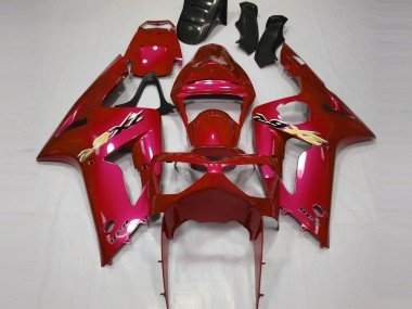 2003-2004 Red Kawasaki ZX6R Motorcycle Fairing