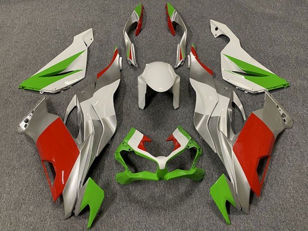 2019-2023 White Silver Green Red Kawasaki ZX6R Motorcycle Fairings