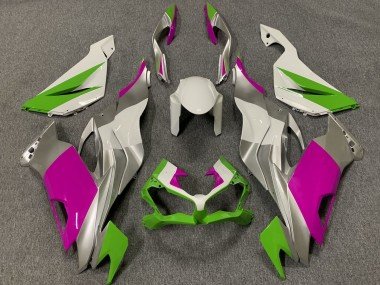 2019-2023 White Silver Green Pink Kawasaki ZX6R Motorcycle Fairings