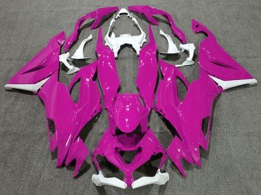 2019-2023 White Hot Pink Kawasaki ZX6R Motorcycle Fairings