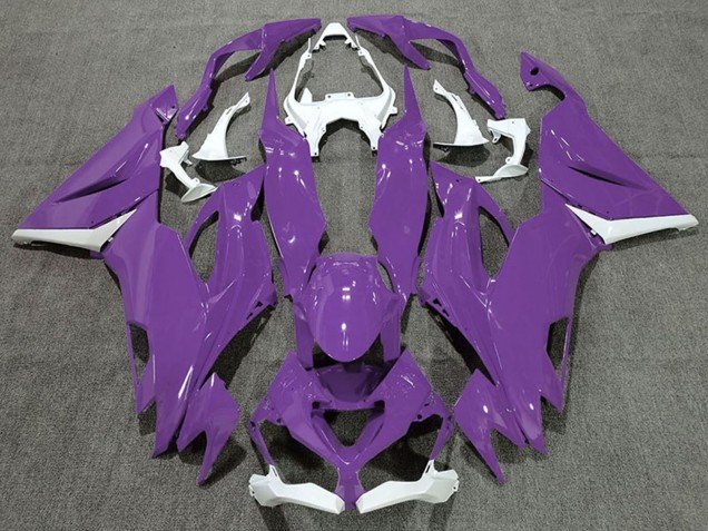 2019-2023 White Purple Kawasaki ZX6R Motorcycle Fairing