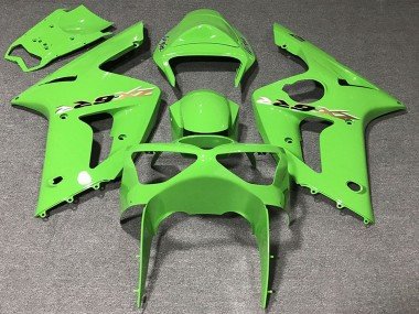 2003-2004 Light Green Kawasaki ZX6R Motorcycle Fairings