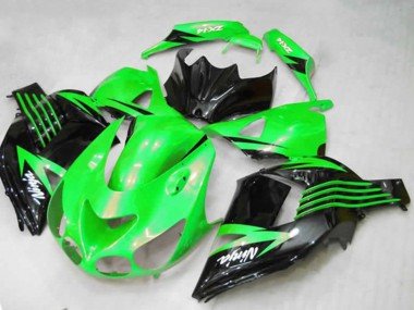 2012-2024 Green Glossy Black White Ninja Kawasaki ZX14R ZZR 1400 Motorcycle Fairings