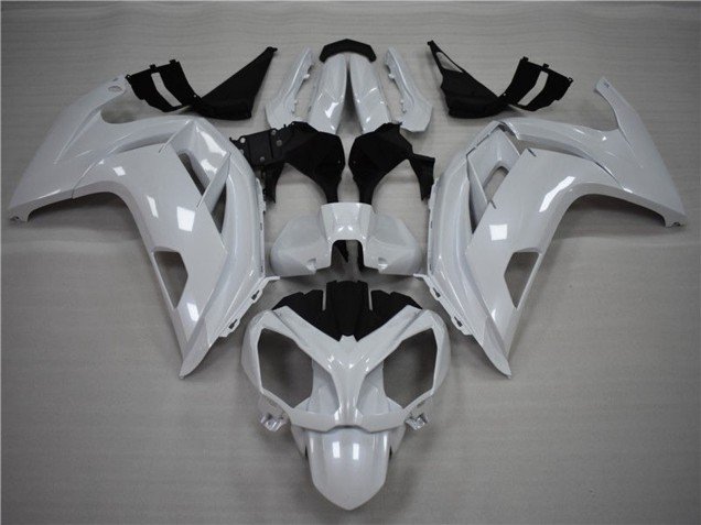 2009-2011 Pearl White Kawasaki Ninja 650R Motorcycle Fairings