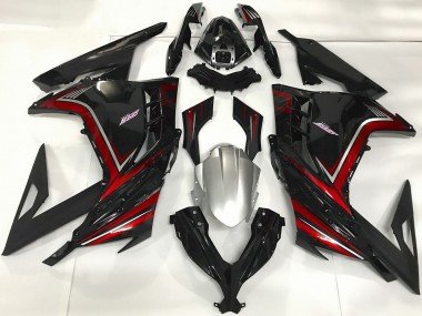 2013-2018 Glossy Black Red Kawasaki Ninja 300 Motorcycle Fairings