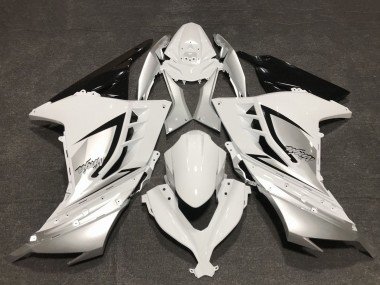 2013-2018 Glossy White Silver Black Kawasaki Ninja 300 Motorcycle Fairings