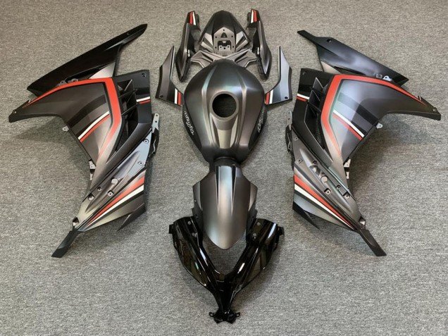 2013-2018 Matte Black Red Kawasaki Ninja 300 Motorcycle Fairings