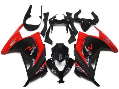 2013-2018 Red Glossy Black Kawasaki Ninja 300 EX300 Motorcycle Fairings