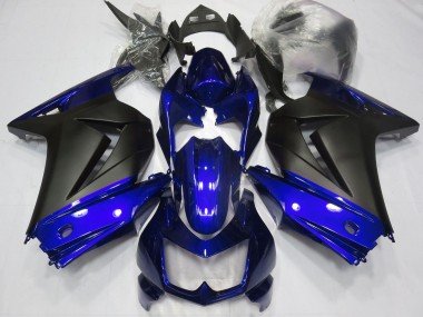 2008-2012 Blue Matte Black Kawasaki Ninja 250 Motorcycle Fairings