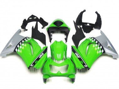 2008-2012 Green Silver Black Kawasaki Ninja 250 Motorcycle Fairings