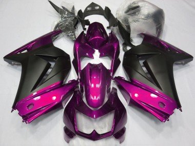 2008-2012 Pink Matte Black Kawasaki Ninja 250 Motorcycle Fairings