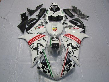 2012-2014 White Red Green Black Abarth Wudy Motul Yamaha R1 Motorcycle Fairings