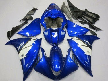 2012-2014 Blue White Yamaha R1 Motorcycle Fairings