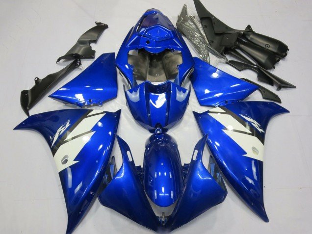 2012-2014 Blue White Yamaha R1 Motorcycle Fairings