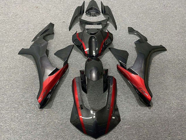 2015-2019 Carbon Fiber Style Red Yamaha R1 Motorcycle Fairings