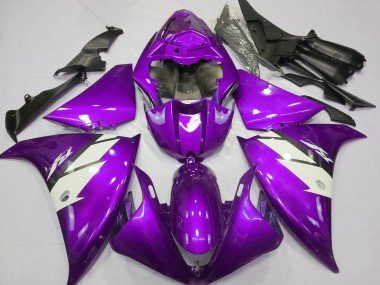 2012-2014 Purple White Yamaha R1 Motorcycle Fairings