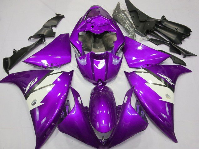2012-2014 Purple White Yamaha R1 Motorcycle Fairings