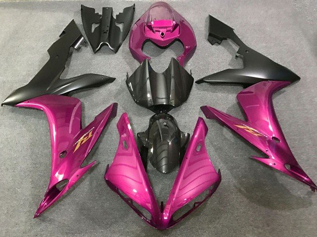 2004-2006 Hot Pink Carbon Fiber Style Yamaha R1 Motorcycle Fairings