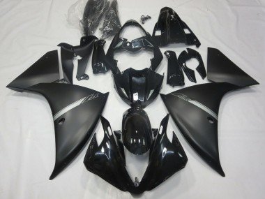 2012-2014 Glossy Black Matte Black Silver Yamaha R1 Motorcycle Fairings