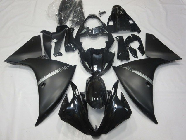 2012-2014 Glossy Black Matte Black Silver Yamaha R1 Motorcycle Fairings