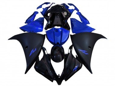2012-2014 Glossy Black Matte Black Blue Yamaha R1 Motorcycle Fairings