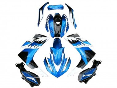 2015-2018 Blue White Black Shark Yamaha R3 Motorcycle Fairing