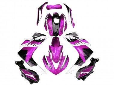2015-2018 Pink White Glossy Black Shark Yamaha R3 Motorcycle Fairings