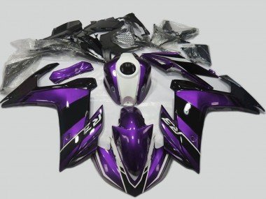 2015-2018 Purple White Glossy Black Yamaha R3 Motorcycle Fairing