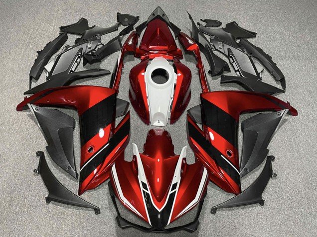 2015-2018 Red White Glossy Black Yamaha R3 Motorcycle Fairings