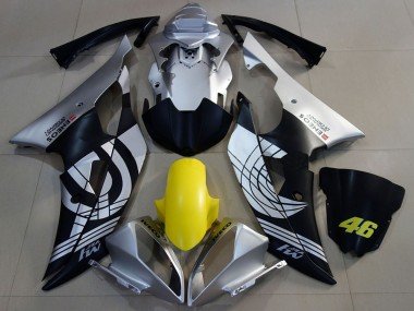 2008-2016 Silver Yellow Matte Black ENEOS 46 Yamaha R6 Motorcycle Fairings