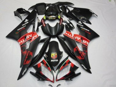 2006-2007 Matte Black Red Abarth Motul Michelin Yamaha R6 Motorcycle Fairings