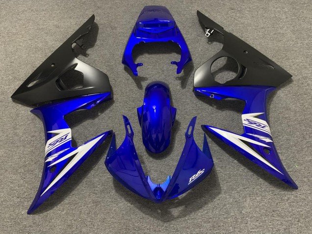 2003-2004 Blue White Matte Black Yamaha R6 Motorcycle Fairing