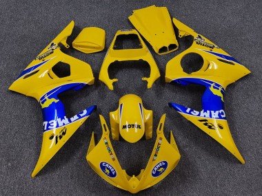 2005 Yellow Blue White Camel Motul Yamaha R6 Motorcycle Fairings
