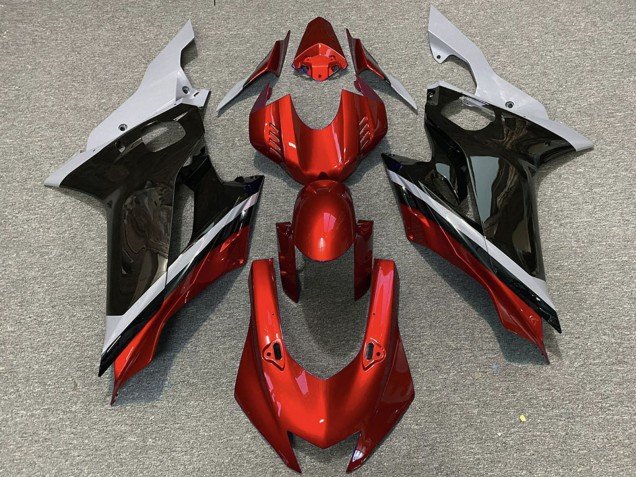 2017-2025 Grey Red Glossy Black Yamaha R6 Motorcycle Fairings