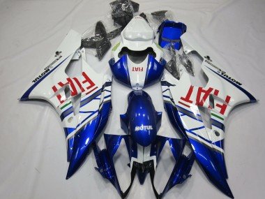 2006-2007 White Blue Red Fiat Motul Michelin Yamaha R6 Motorcycle Fairings