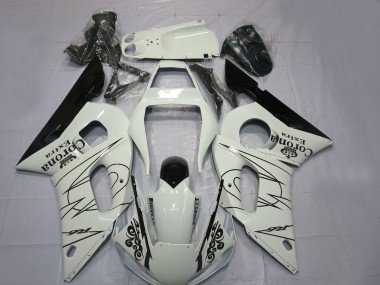 1998-2002 White Black Corona Motul Yamaha R6 Motorcycle Fairings