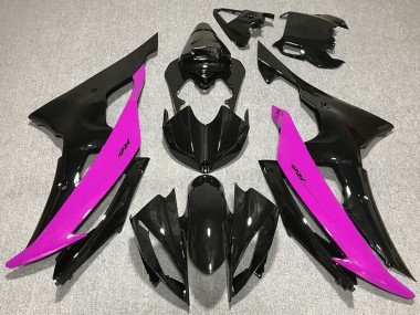 2008-2016 Pink Glossy Black Yamaha R6 Motorcycle Fairings