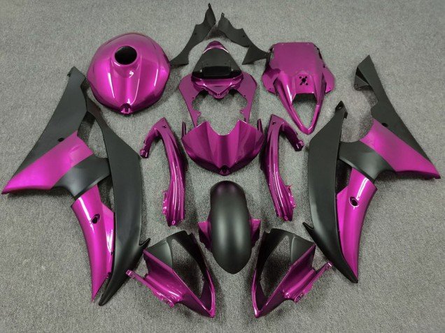 2008-2016 Pink Matte Black Yamaha R6 Motorcycle Fairings