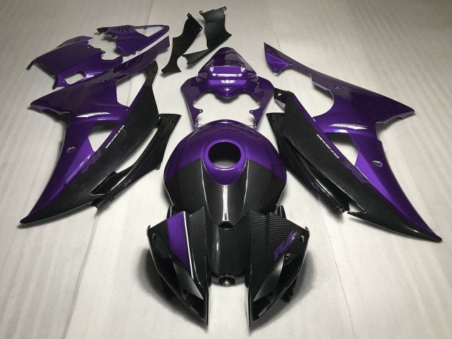 2008-2016 Purple Carbon Fiber Style Yamaha R6 Motorcycle Fairings
