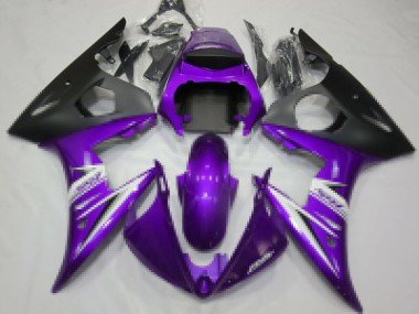 2003-2004 Purple White Matte Black Yamaha R6 Motorcycle Fairings