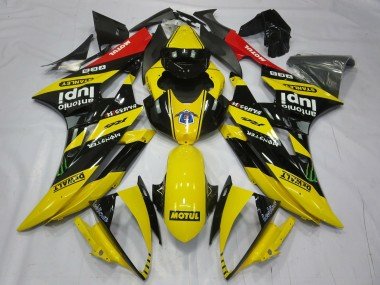 2006-2007 Yellow Black Red Motul Monster Yamaha R6 Motorcycle Fairings